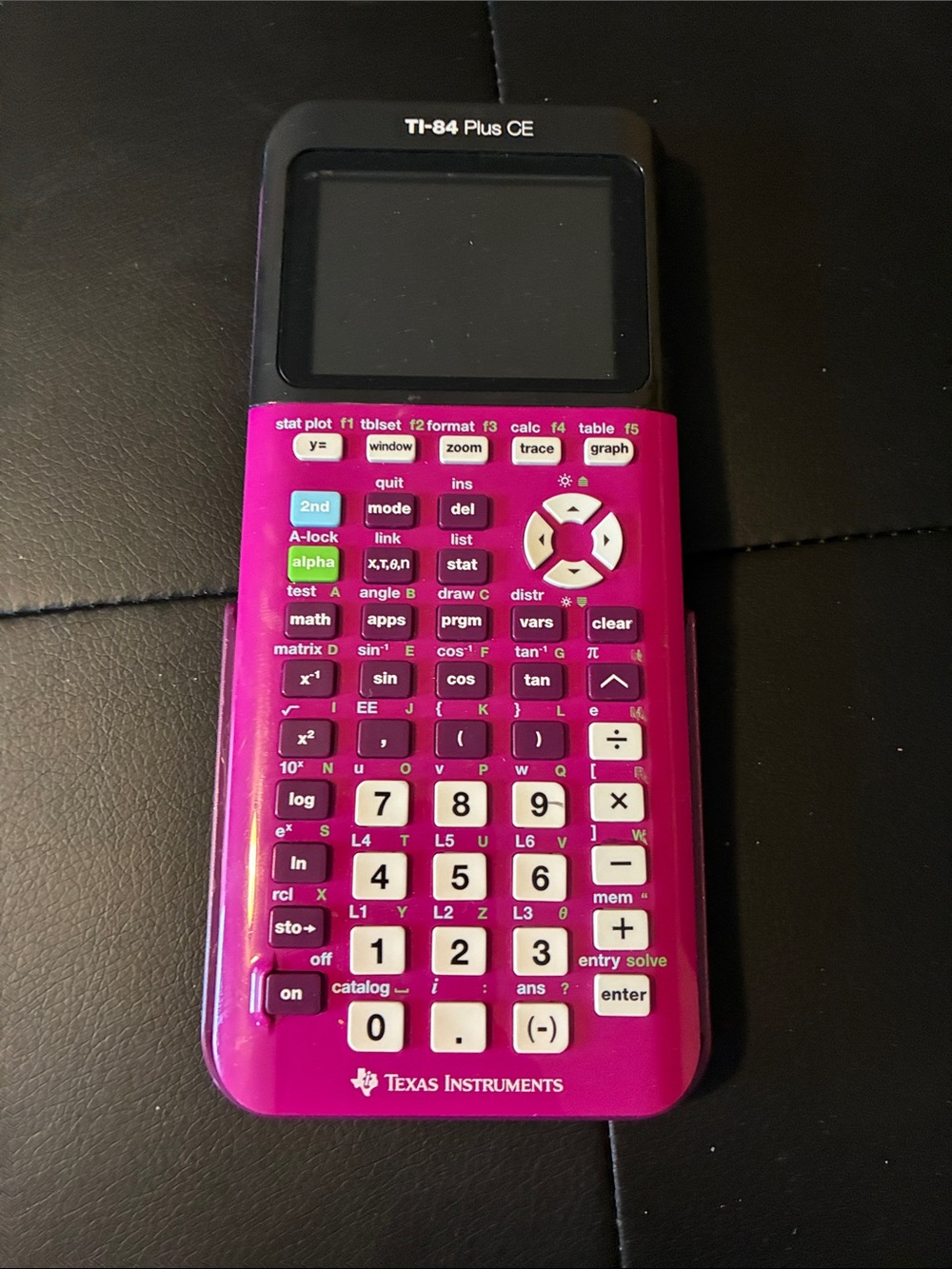 Texas Instruments Hot Pink TI-84 Plus CE Graphing Calculator and Cover